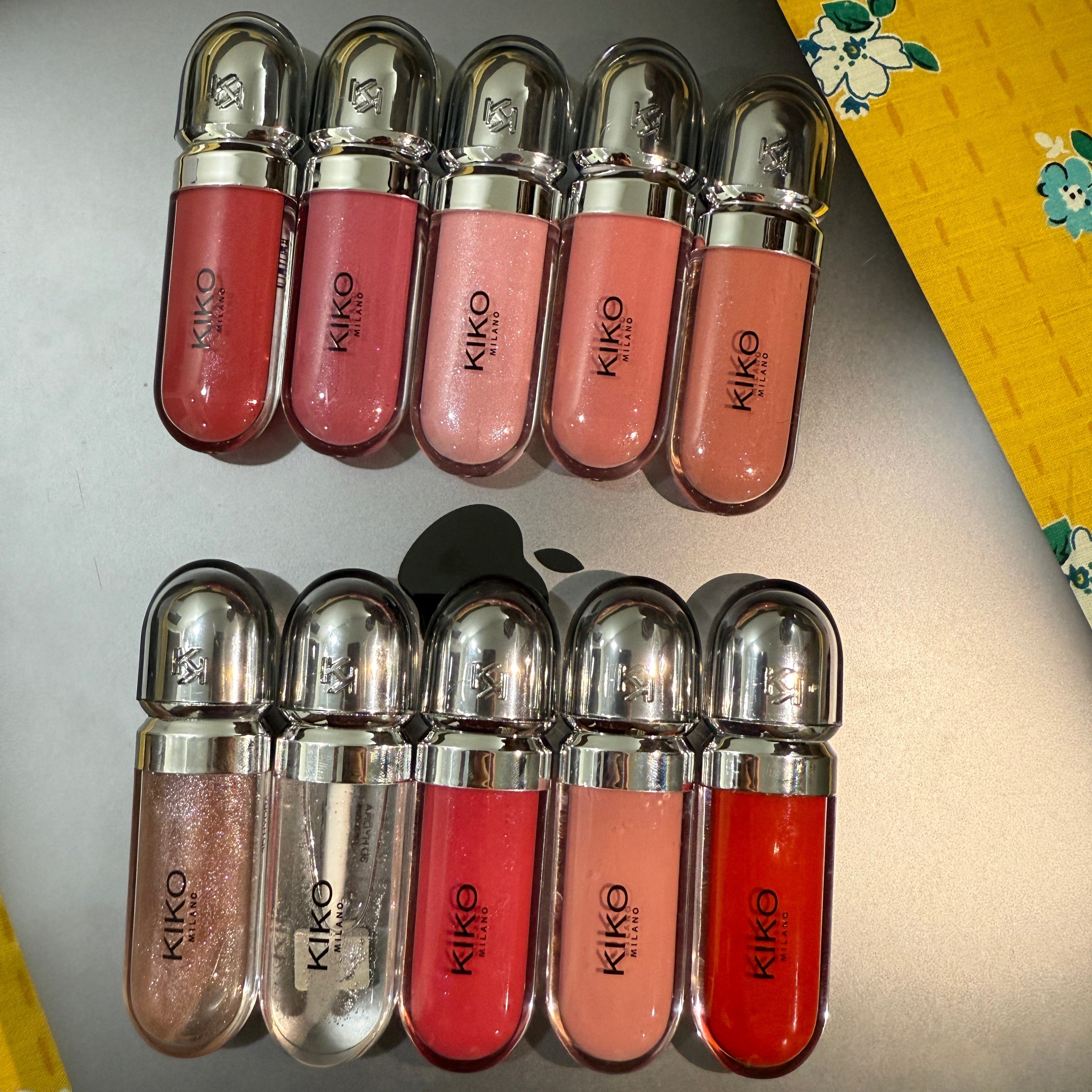 KIKO MILANO 3D. LIP GLOSSES (ALL SHADES AVAILABLE).